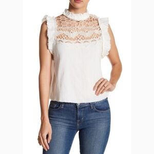Free People Simply Smiles White‎ Cotton Top